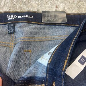 GAP Women's Dark and Light Blue Jean Shorts